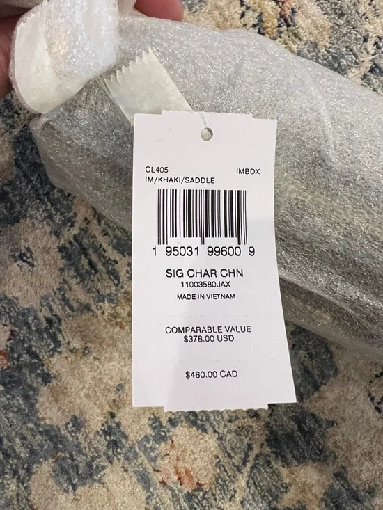 Coach Brown Signature Canvas Shoulder Bag with Gold Chain - Picture 14 of 14